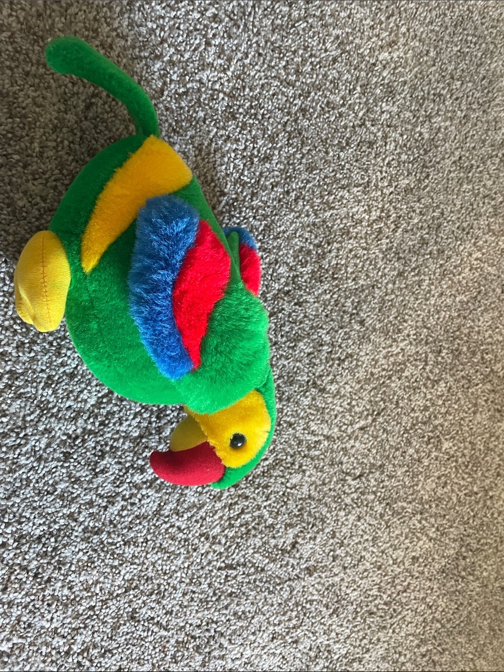 Green Multicolor Plush Parrot Stuffed Animal